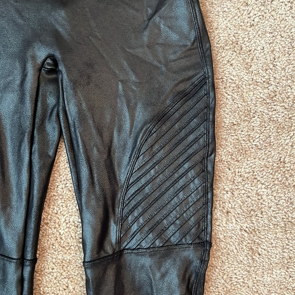 Spanx Faux Leather Moto Leggings - Picture 3 of 7